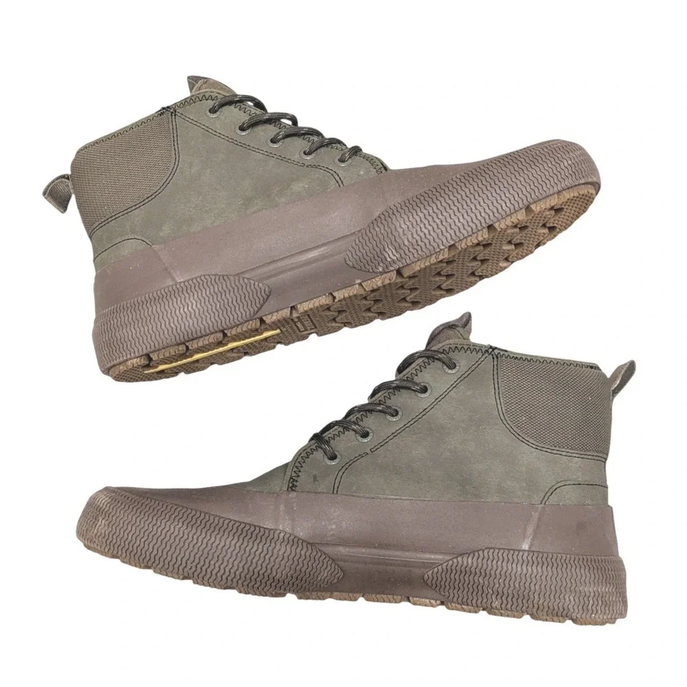 Sperry Mens Halyard Storm Boot Olive Green STS24431 Size 10 High Top Boot Duck